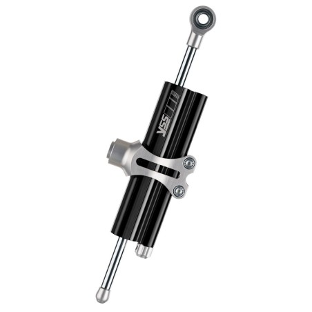 Amortiguador de dirección. carrera 75 mm. negro - motoscamaralweb.com