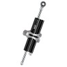 Amortiguador de dirección. carrera 75 mm. negro - motoscamaralweb.com