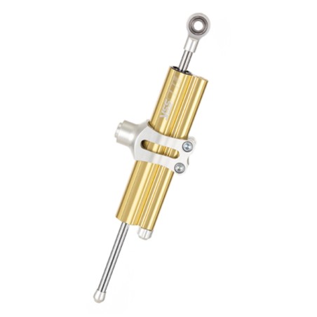Amortiguador de dirección. carrera 90 mm. dorado - motoscamaralweb.com