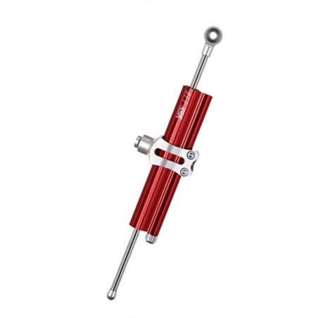 Amortiguador de dirección. carrera 90 mm. rojo. - motoscamaralweb.com