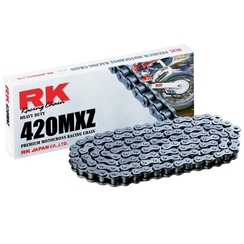 Cadena RK 420MXZ con 146 eslabones negro - motoscamaralweb.com Cadena RK 420MXZ con 146 eslabones negro - motoscamaralweb.com