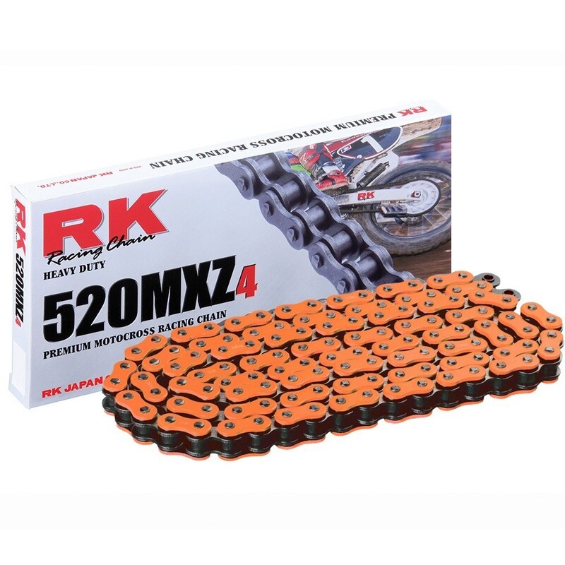 Cadena RK FO520MXZ4 con 114 eslabones naranja - motoscamaralweb.com Cadena RK FO520MXZ4 con 114 eslabones naranja - motoscamaralweb.com