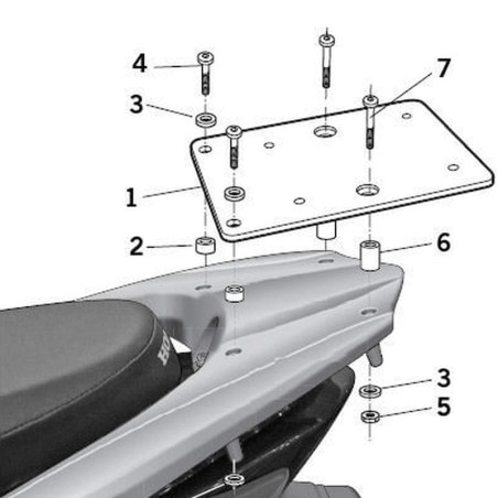 Fijaciones Top SHAD Honda VISION 125 12 - motoscamaralweb.com