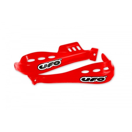 Protector de mano UFO Oklahoma ø28mm incl. kit de montaje - Rojo - motoscamaralweb.com