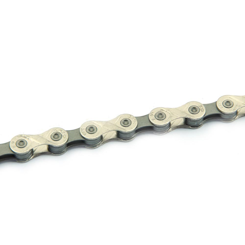 Cadena KMC X9 9 velocidades 114 eslabones plata/gris - motoscamaralweb.com