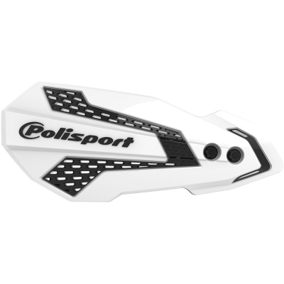 Paramanos POLISPORT MX Flow blanco / negro - Kawasaki KX250F / 450F - motoscamaralweb.com