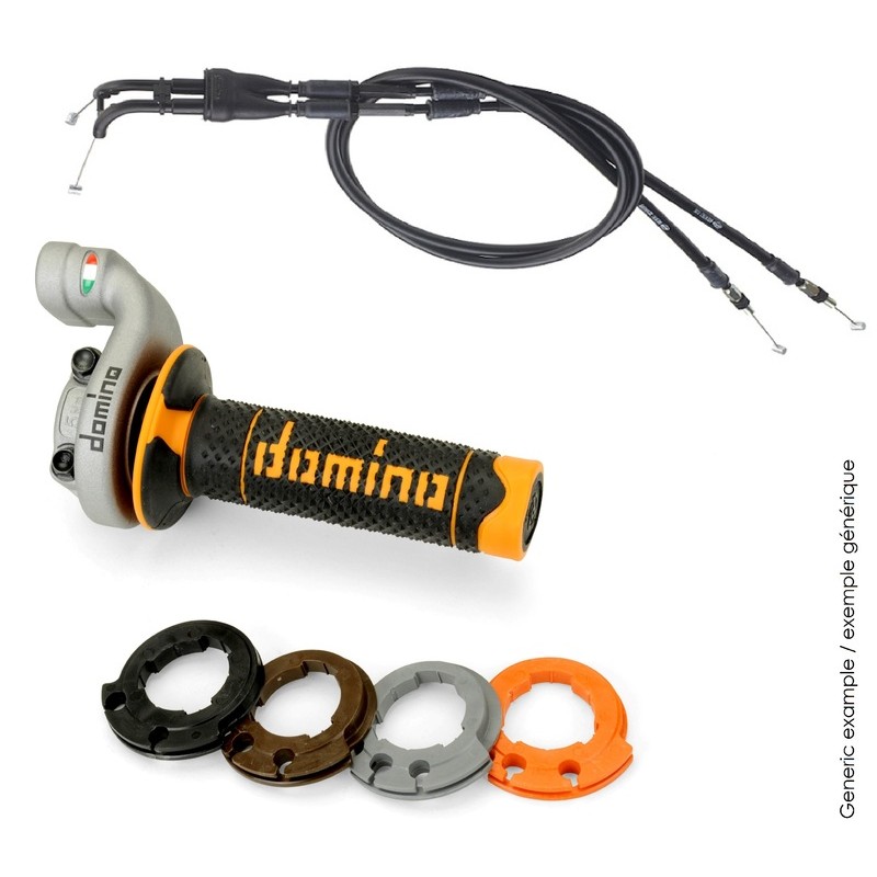 Kit acelerador DOMINO KRK Evo con cables puños Rojo/Negro - motoscamaralweb.com Kit acelerador DOMINO KRK Evo con cables puños Rojo/Negro - motoscamaralweb.com