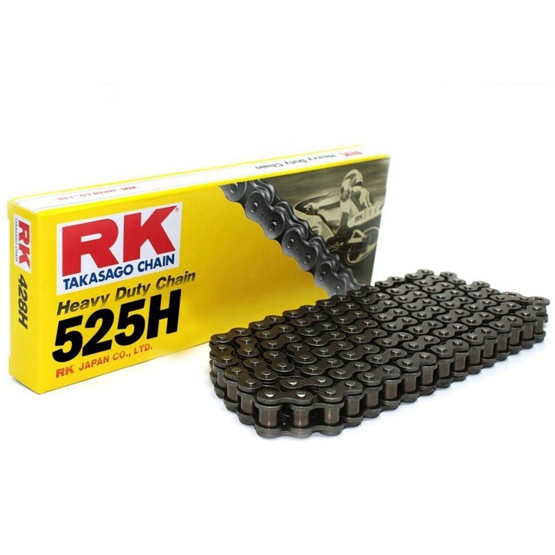Cadena RK 525H con 118 eslabones negro - motoscamaralweb.com Cadena RK 525H con 118 eslabones negro - motoscamaralweb.com