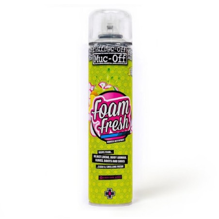 Espuma limpiador antibacteriano MUC-OFF Helmet Foam Fresh Spray 400mlx12 - motoscamaralweb.com