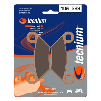 Pastillas de freno Tecnium MOA399 Sinterizadas ATV c/disco acero normal - motoscamaralweb.com