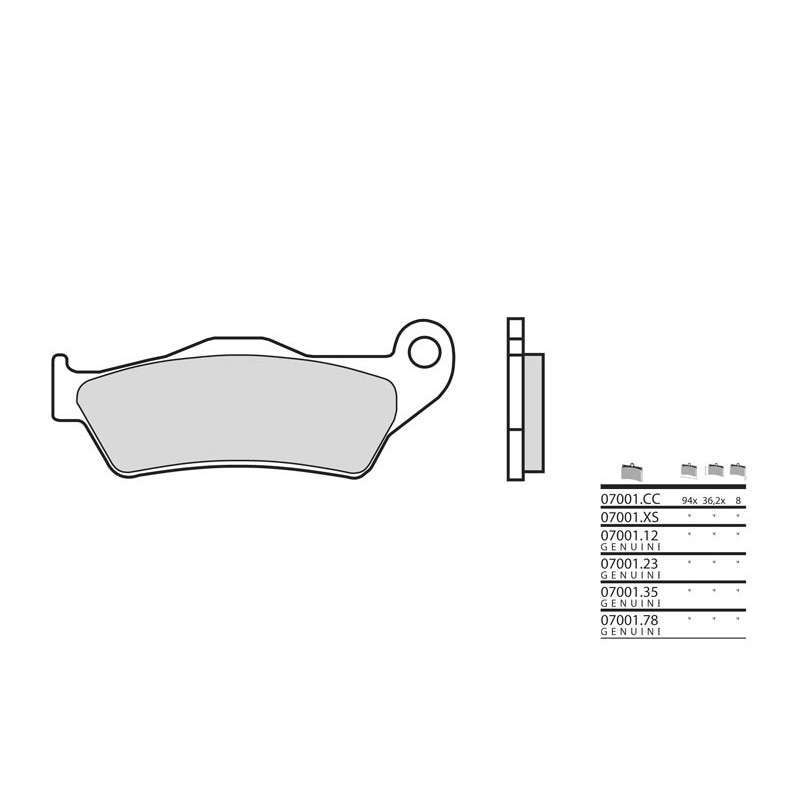 Pastillas de freno sinterizadas Brembo 07001XS - motoscamaralweb.com Pastillas de freno sinterizadas Brembo 07001XS - motoscamaralweb.com