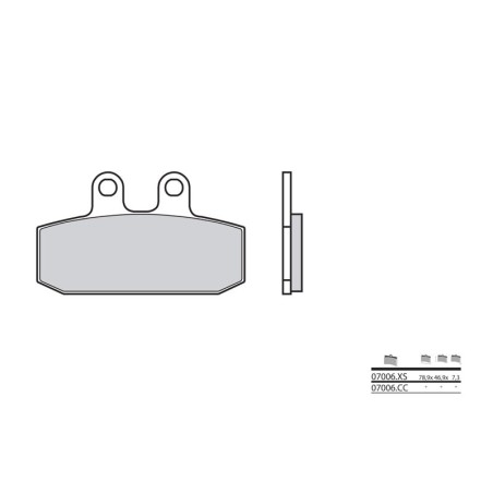 Pastillas de freno sinterizadas Brembo 07006XS - motoscamaralweb.com