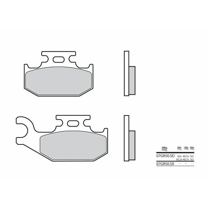 Pastillas de freno sinterizadas Brembo 07GR50SD - motoscamaralweb.com