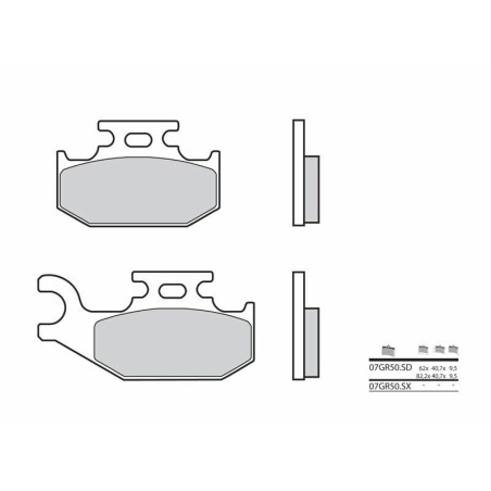 Pastillas de freno sinterizadas de competición Brembo 07GR50SX - motoscamaralweb.com