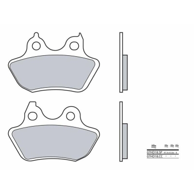 Pastillas de freno sinterizadas Brembo 07HD18SP - motoscamaralweb.com