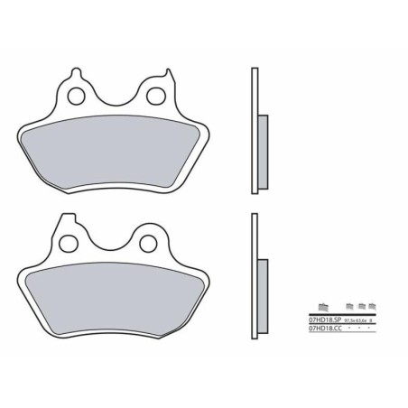Pastillas de freno sinterizadas Brembo 07HD18SP - motoscamaralweb.com