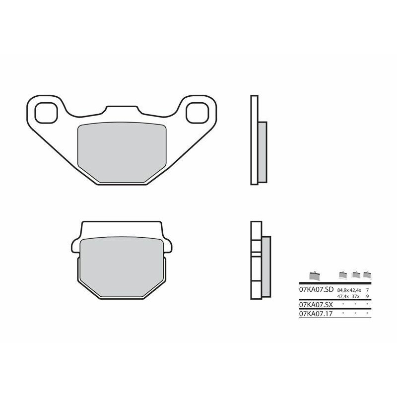 Pastillas de freno sinterizadas de competición Brembo 07KA07SX - motoscamaralweb.com Pastillas de freno sinterizadas de competición Brembo 07KA07SX - motoscamaralweb.com