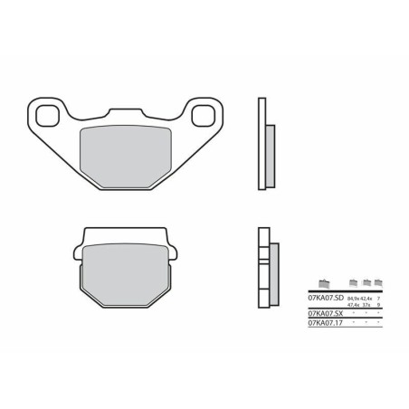 Pastillas de freno sinterizadas de competición Brembo 07KA07SX - motoscamaralweb.com