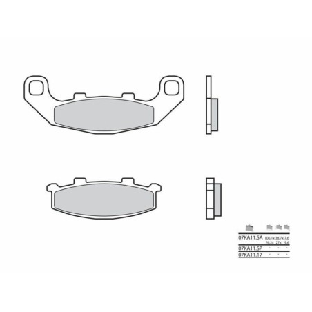 Pastillas de freno orgánicas Brembo 07KA1117 - motoscamaralweb.com