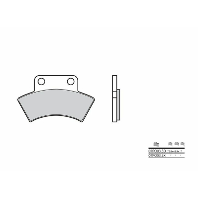 Pastillas de freno sinterizadas Brembo 07PO03SD - motoscamaralweb.com