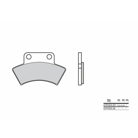 Pastillas de freno sinterizadas Brembo 07PO03SD - motoscamaralweb.com