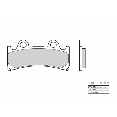 Pastillas de freno sinterizadas racing Brembo 07YA32SC - motoscamaralweb.com