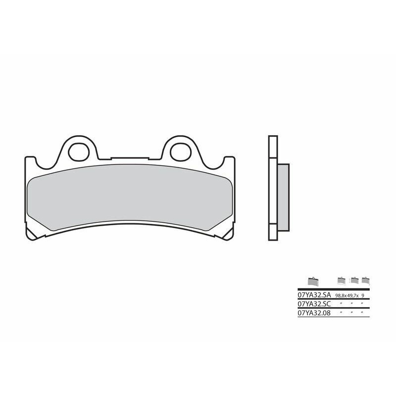 Pastillas de freno sinterizadas racing Brembo 07YA32SC - motoscamaralweb.com Pastillas de freno sinterizadas racing Brembo 07YA32SC - motoscamaralweb.com
