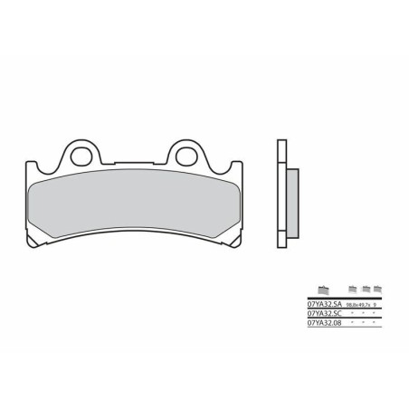 Pastillas de freno sinterizadas racing Brembo 07YA32SC - motoscamaralweb.com