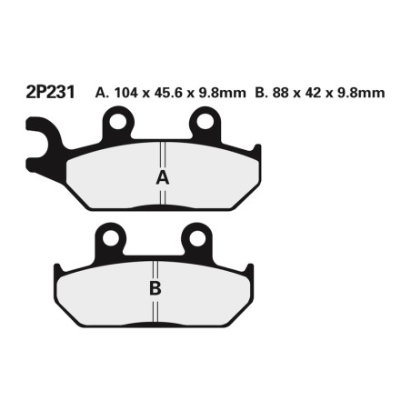 Juego pastillas de freno NISSIN 2P231NS Del. 600 XT 90-95 - motoscamaralweb.com