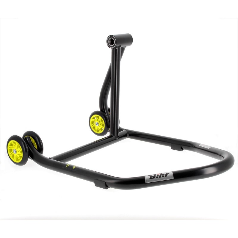 Caballete monobrazo derecho BIHR Home Track color negro mate y ruedas amarillas - motoscamaralweb.com Caballete monobrazo derecho BIHR Home Track color negro mate y ruedas amarillas - motoscamaralweb.com