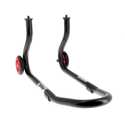 Caballete delantero BIHR Home Track color negro mate y ruedas rojas - motoscamaralweb.com