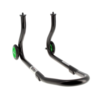 Caballete delantero BIHR Home Track color negro mate y ruedas verdes - motoscamaralweb.com