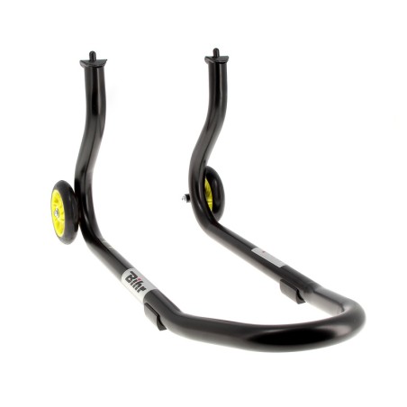 Caballete delantero BIHR Home Track color negro mate y ruedas amarillas - motoscamaralweb.com
