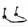 Caballete trasero BIHR Home Track soporte en V color negro mate y ruedas negras - motoscamaralweb.com