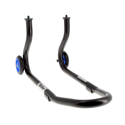 Caballete delantero BIHR Home Track color negro mate y ruedas azules - motoscamaralweb.com