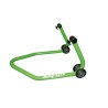 Caballete trasero BIKE LIFT universal verde con soportes en V- RS -17 - motoscamaralweb.com