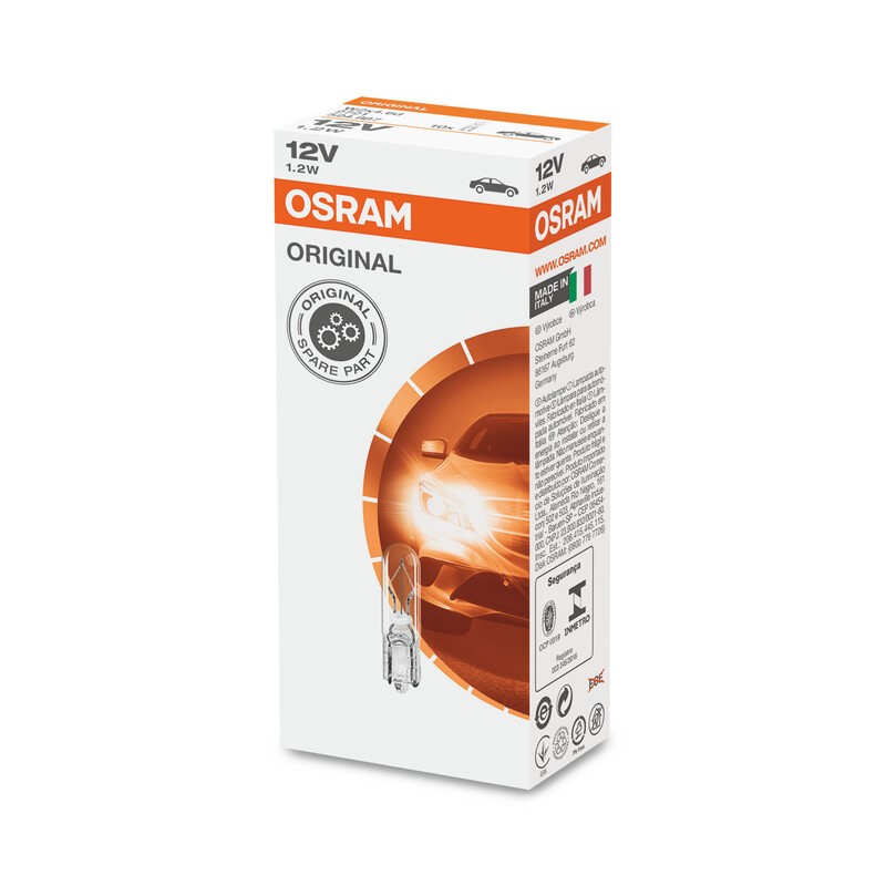 Lámpara OSRAM 2721 - 12V 1.2W 2721 - 10 uds - motoscamaralweb.com Lámpara OSRAM 2721 - 12V 1.2W 2721 - 10 uds - motoscamaralweb.com