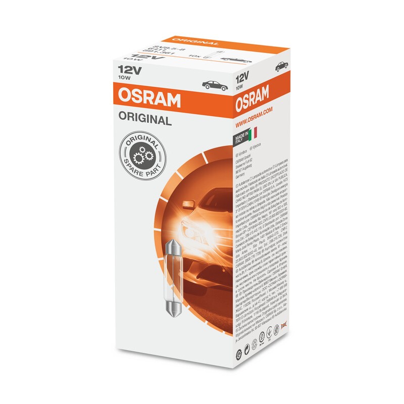 Lámpara OSRAM 6411 - 12V 10W - 10 uds - motoscamaralweb.com Lámpara OSRAM 6411 - 12V 10W - 10 uds - motoscamaralweb.com
