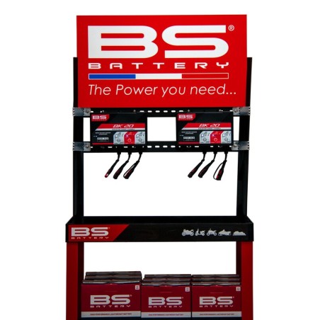 Estación de carga BS BATTERY - Expositor + Soporte (Cargador no incluido) - motoscamaralweb.com