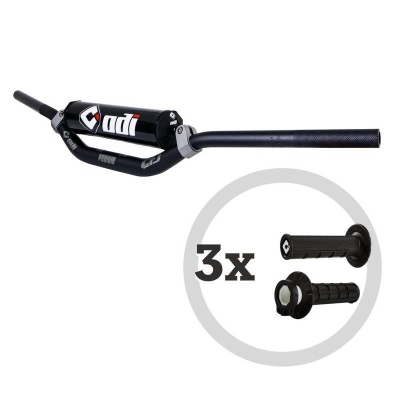 ODI Handlebar Kit - CFT Podium MX + 3 pairs of MX V2 Lock-On Half-Waffled Grips - motoscamaralweb.com