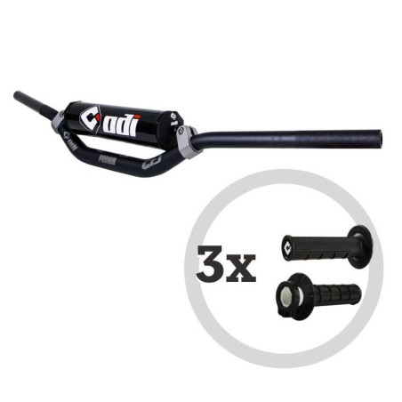 ODI Handlebar Kit - CFT Podium MX + 3 pairs of MX V2 Lock-On Half-Waffled Grips - motoscamaralweb.com