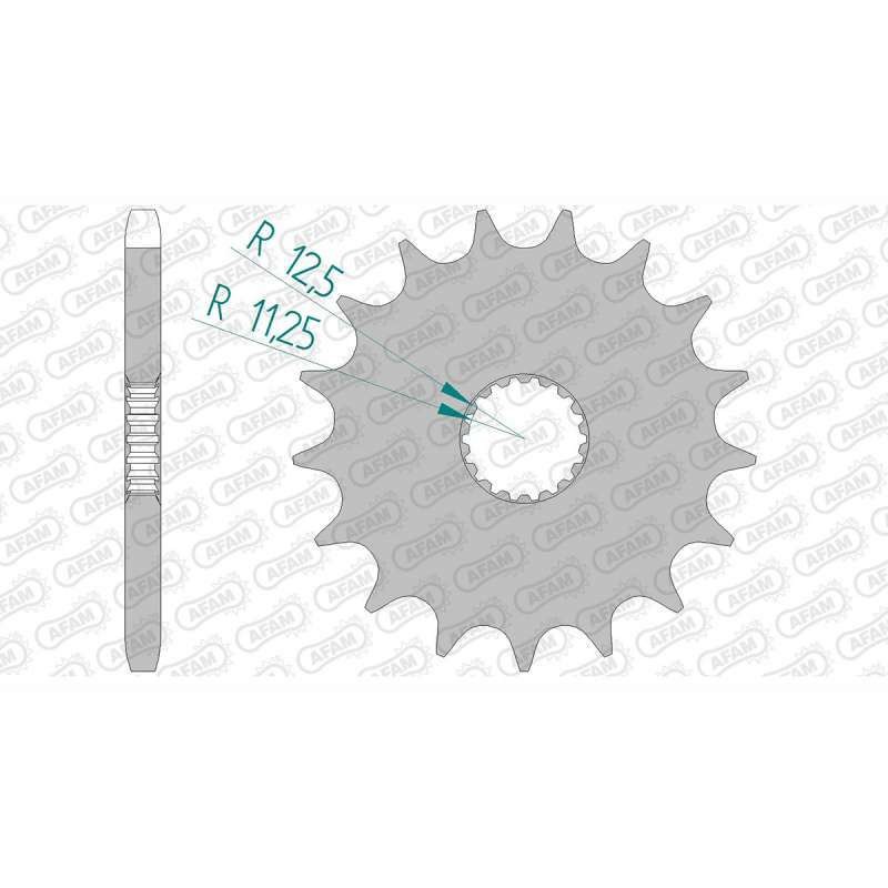 Piñón AFAM acero estándar 88900 - Paso 525 - motoscamaralweb.com Piñón AFAM acero estándar 88900 - Paso 525 - motoscamaralweb.com