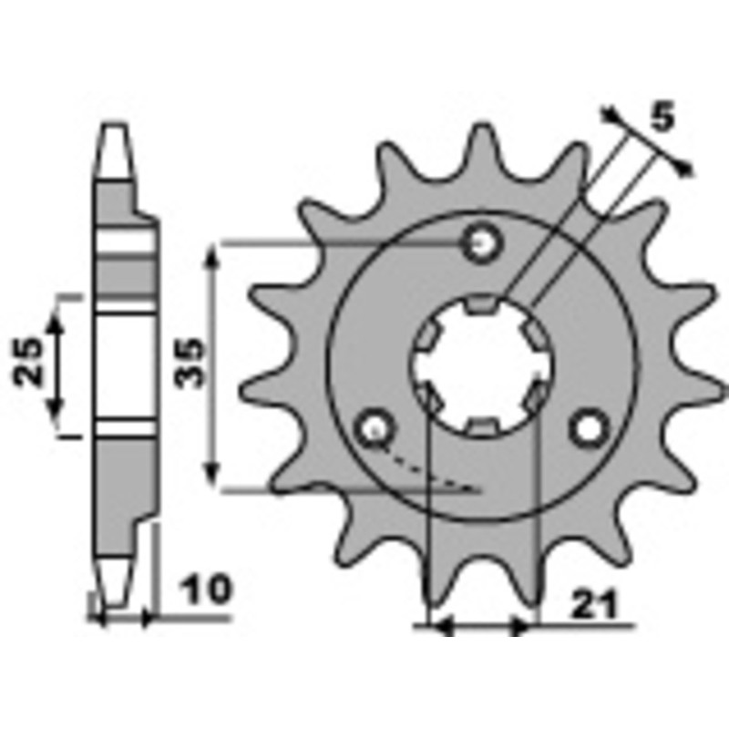 Piñón PBR acero estándar 2069 - 525 - motoscamaralweb.com Piñón PBR acero estándar 2069 - 525 - motoscamaralweb.com
