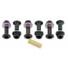 Pack de 6 Tornillos de corona Bolt Negro - cabeza Hexagonal - motoscamaralweb.com