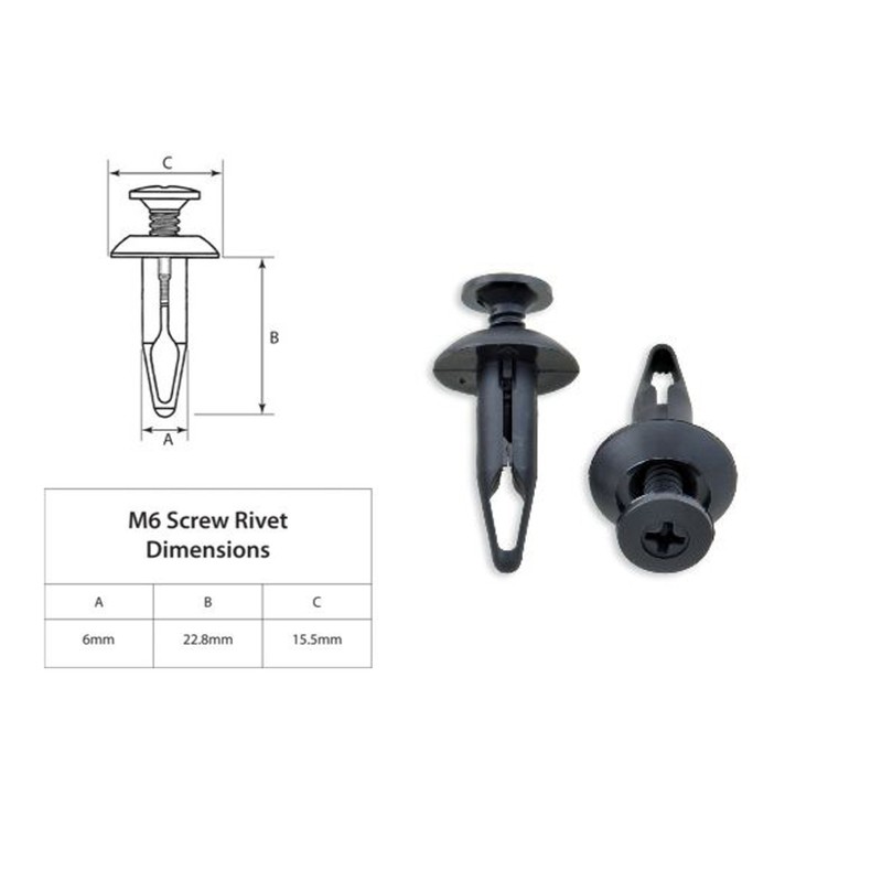 Remache plástico M6 BOLT - motoscamaralweb.com Remache plástico M6 BOLT - motoscamaralweb.com