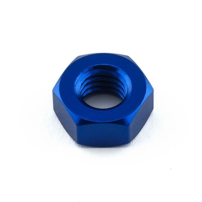 Tuerca plana de Aluminio Pro-Bolt M6 LFN6B Azul - motoscamaralweb.com