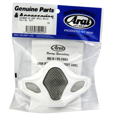 Ventilación mentonera ARAI (Casco MX-V). Blanco- motoscamaralweb.com