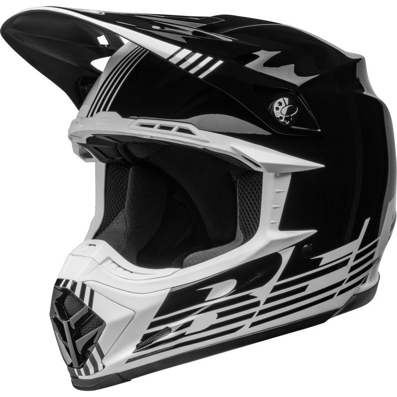 Casco BELL MOTO-9 MIPS LOUVER Negro/Blanco. 60-61 / Talla XL - motoscamaralweb.com Casco BELL MOTO-9 MIPS LOUVER Negro/Blanco. 60-61 / Talla XL - motoscamaralweb.com