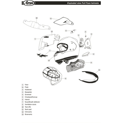 ARAI After-Sale Part- motoscamaralweb.com