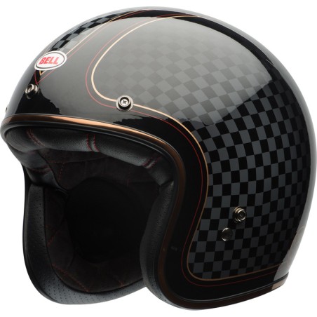 Casco BELL CUSTOM 500 RSD Check It Negro brilante/Oro- motoscamaralweb